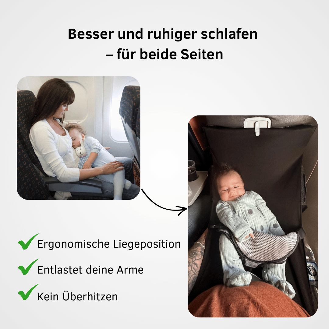 TravelBaby - Das tragbare Flugzeugbett für Kleinkinder