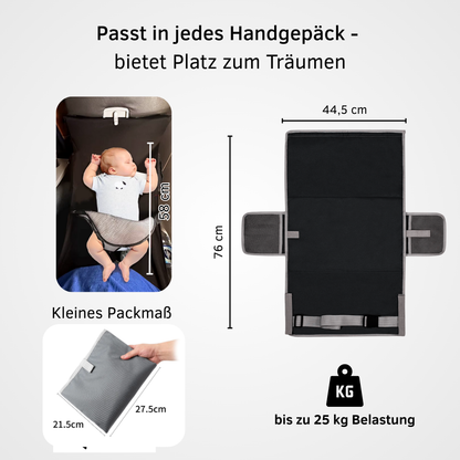 TravelBaby - Das tragbare Flugzeugbett für Kleinkinder