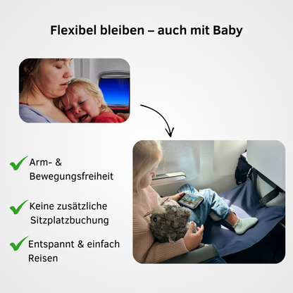 TravelBaby - Das tragbare Flugzeugbett für Kleinkinder